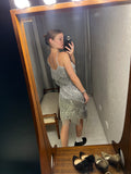 Pre-loved Silver Sequin Fringe Dress