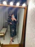 Vintage Indian Beaded Sequin Silk Dress (AS IS)
