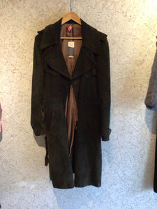 Vintage UK 70's Suede Overcoat.