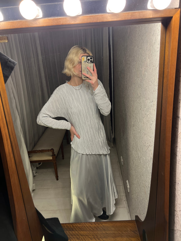 Vintage Silver Starlet Pleated Dress