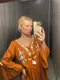 Pre-loved Holiday Rust Cotton Dress