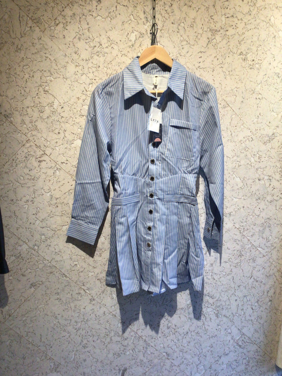 Pre-Loved Blue Stripe Shirt Dress