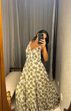 Pre-loved Chosen Paisley White Gold Maxi-Dress