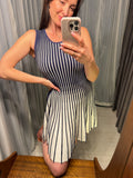 Pre-loved Fond Blue White Stripe Knit Dress