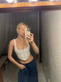 Pre-loved White Mesh Corset Top