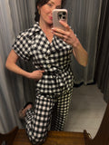 Pre-loved TANIA Check Jumpsuit