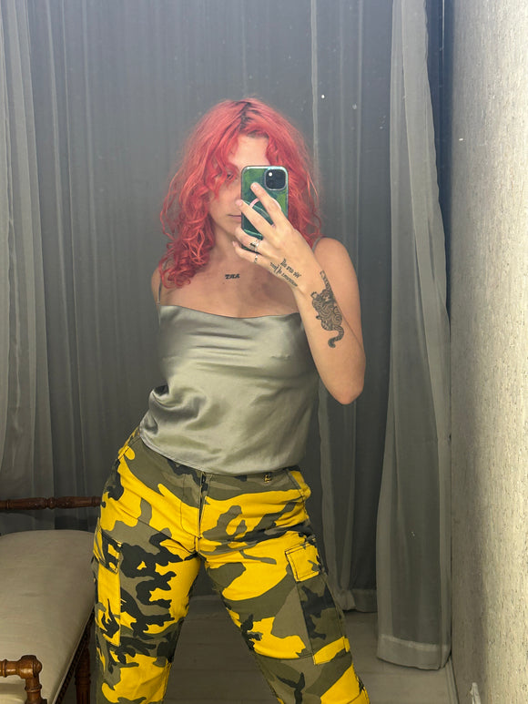 Pre-loved Yellow Camouflage Pants