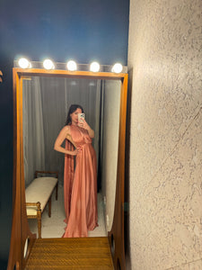 Pre-loved Angel Biba Pink Halter Long Dress