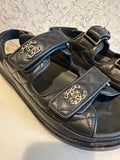 Chanel quilted dad sandals