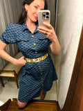 Pre-loved M Logo Blue Denim Dress