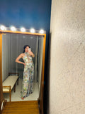 Pre-loved agatha Lace Up Print Maxi-Dress