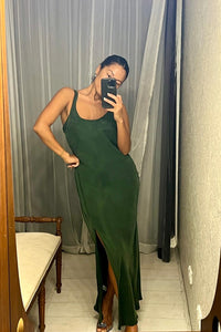 Pre-loved Nude Lucy Green Cupro Bias Dress