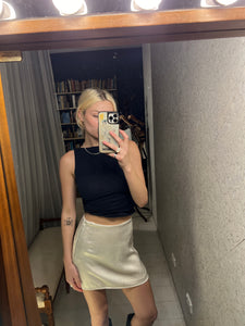 Pre-loved MESHKI Cream Satin Mini Skirt