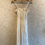 Pre-loved White Ruched Bust Dress