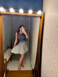 Pre-loved Fond Blue White Stripe Knit Dress