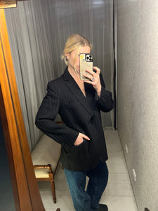 Vintage Costantino Black Pinstripe Jacket