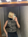 Pre-loved SIMONA Zebra Sleeveless Knit Top