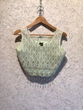Indian Princess Mint Beaded Crop Top