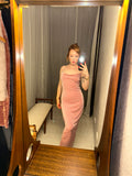 Pre-loved Pink Sparkle Cowl-Neckline Dress
