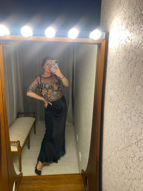 Pre-loved Decjuba Black Marilyn Silky Skirt