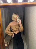 Pre-loved Lovers + Friends Gold Metallic Knit Top