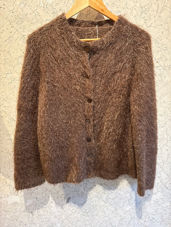 Pre-loved Brown Mohair Blend Cardigan