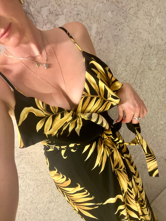 Pre-loved Luxell Black Palm Maxi-Dress