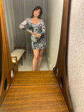 Pre-loved Astradivarius Marble Mesh Dress