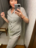 Vintage Japanese Aylesbury Grey Dress