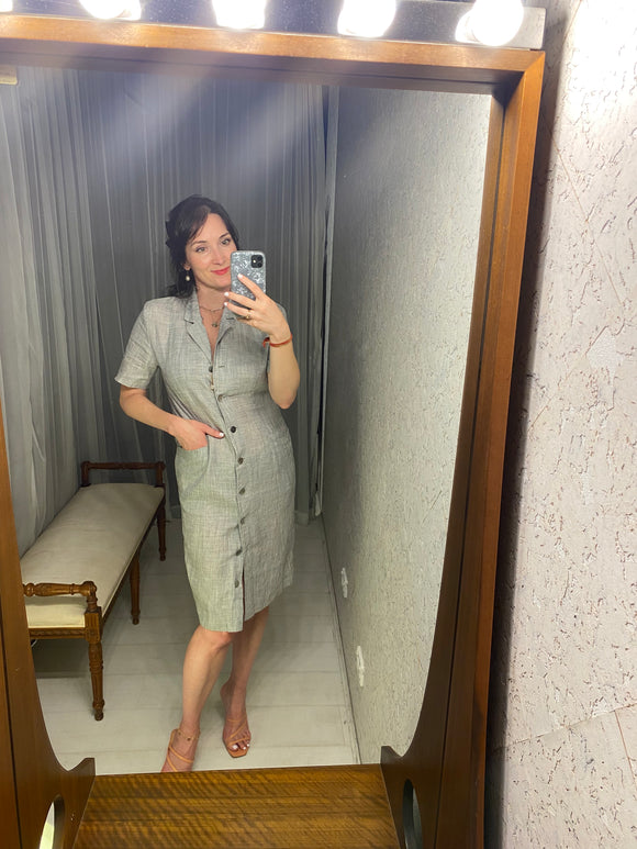 Vintage Japanese Aylesbury Grey Dress