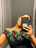 Pre-loved Etincelle Black Embroidered Toucan Top