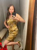 Pre-loved blushe Leopard Silk Dress