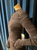 Scanlan Theodore Black Grey Rib Knit Dress