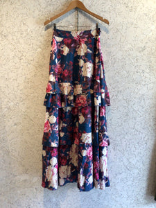 Pre-loved Blue Floral Maxi-Skirt