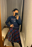 Vintage Wool Blend Tartan Full Skirt