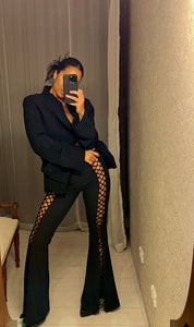 Pre-loved Black Lace-Up Pants