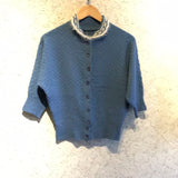 Vintage Blue Knit Cardigan