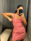 Pre-loved Red Gingham Check Mini Dress