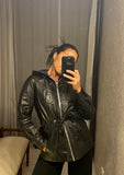 Pre-Loved Uruguayan Hooded Leather jacket