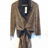 Pre-loved Black Gold Wrap-Belt Dress