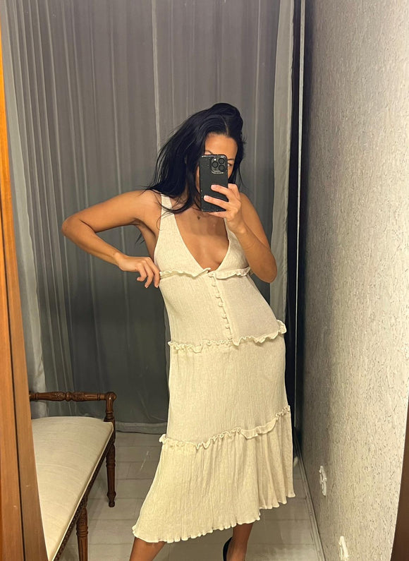 Pre-loved Cream Cheesecloth Dress