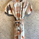 Pre-loved White Painterly Cotton Print Dress