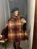 Vintage Autumnal Irish Wool Cape
