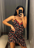 Pre-loved Black Red Cherry Slip Dress