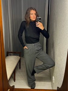 Pre-loved Grey Wool Pinstripe Pants