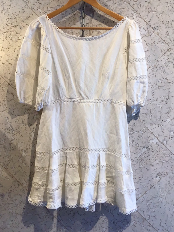 Pre-loved Portmans White Linen Dress – GrandDays