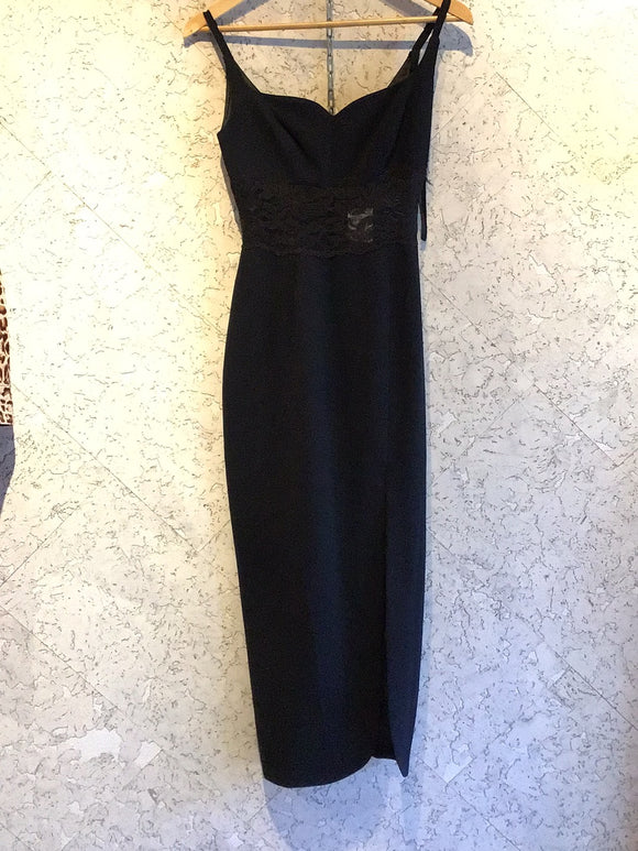 VIntage Cue Black Long Evening Dress