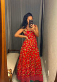 Pre-loved Boom Shankar Red Floral Maxi-Dress