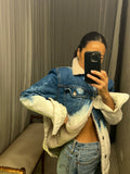 Arctic Chills Hand Dyed Sherpa Denim Jacket
