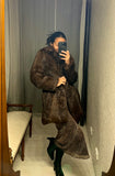 Chocolate Brown Fur Coat